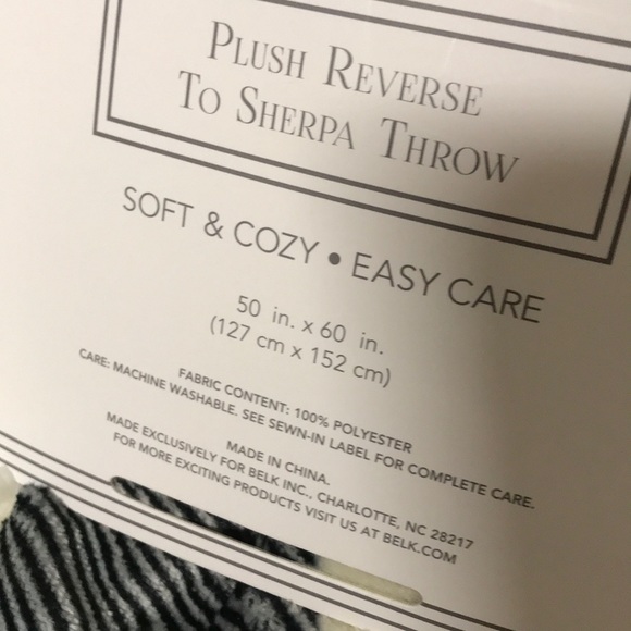 Buffalo check Throw NWT cozy fleece Throw black - Picture 5 of 10